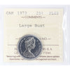 1973 Large Bust Canada 25-cents ICCS Certified PL65
