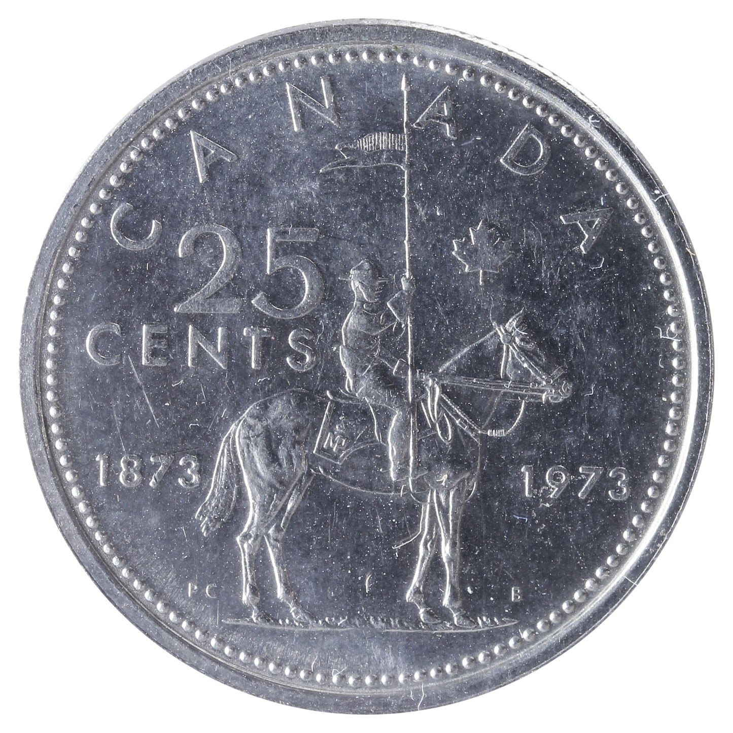 1973 Large Bust Canada 25-cents ICCS Certified AU55