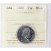 1987 Canada 25-cents ICCS Certified MS-65