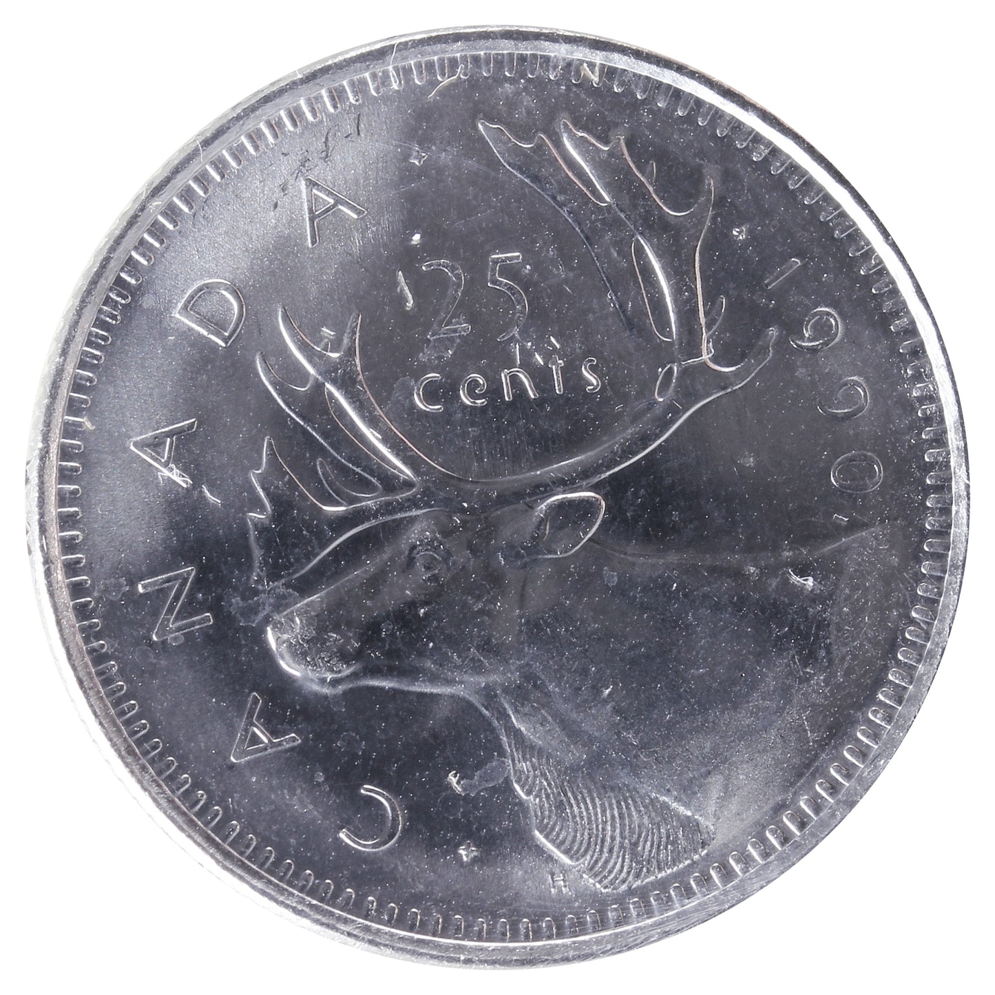 1990 Canada 25-cents ICCS Certified MS66