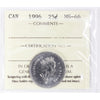 1996 Canada 25-cents ICCS Certified MS66