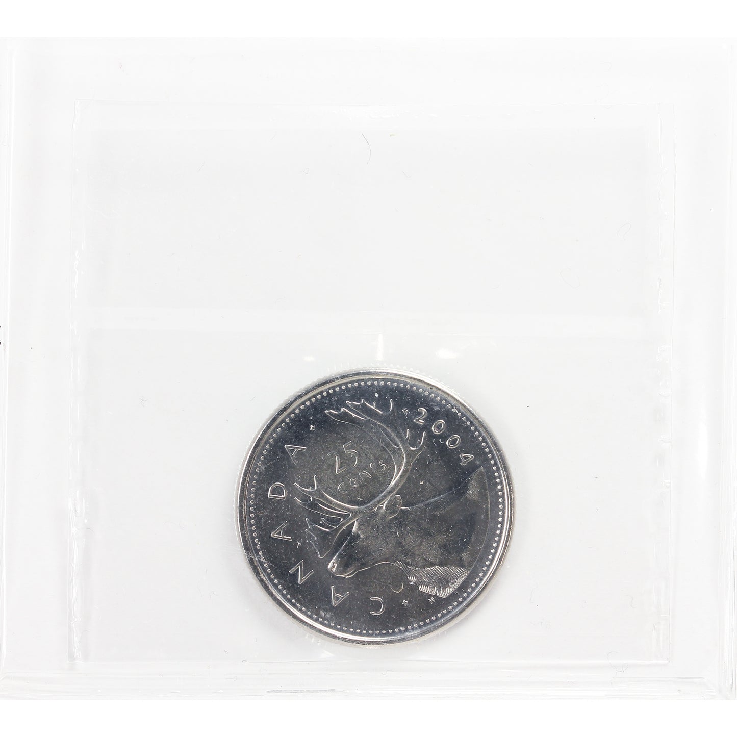 2004P Caribou Canada 25-cents ICCS Certified MS64