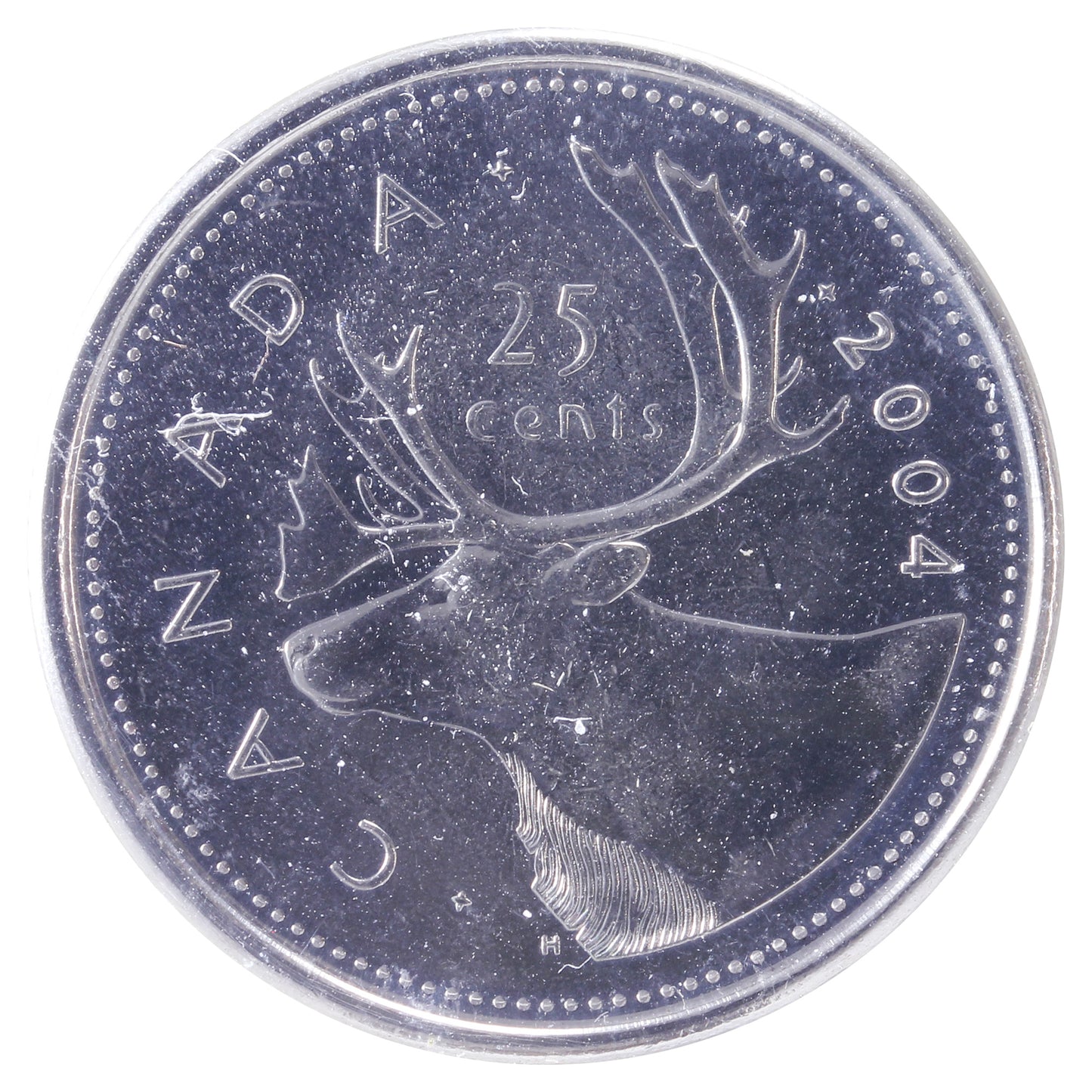 2004P Caribou Canada 25-cents ICCS Certified MS64