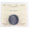 2024 Caribou Canada 25-cents ICCS Certified MS66