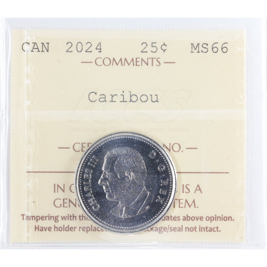 2024 Caribou Canada 25-cents ICCS Certified MS-66