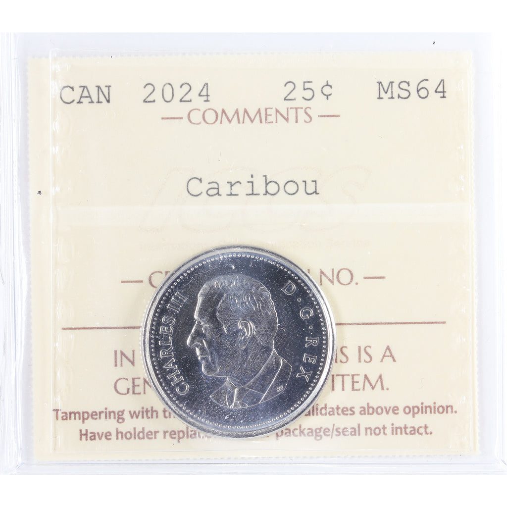 2024 Caribou Canada 25-cents ICCS Certified MS64