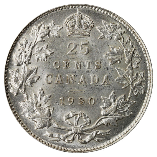 1930 Canada 25-cents Uncirculated (MS60) $
