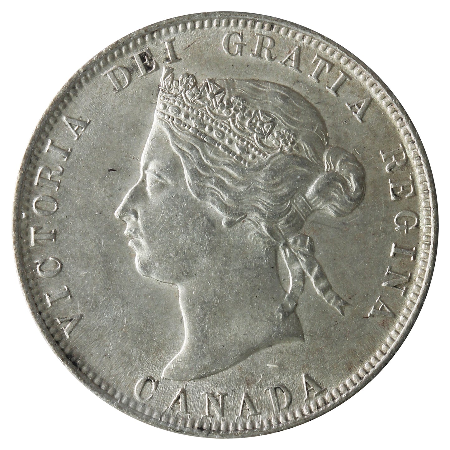 1872H Obv. 2 Canada 25-cents ICCS Certified MS-63 (XVR 144)
