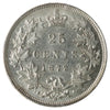 1872H 7/7, Obv. 2 Canada 25-cents ICCS Certified AU-50