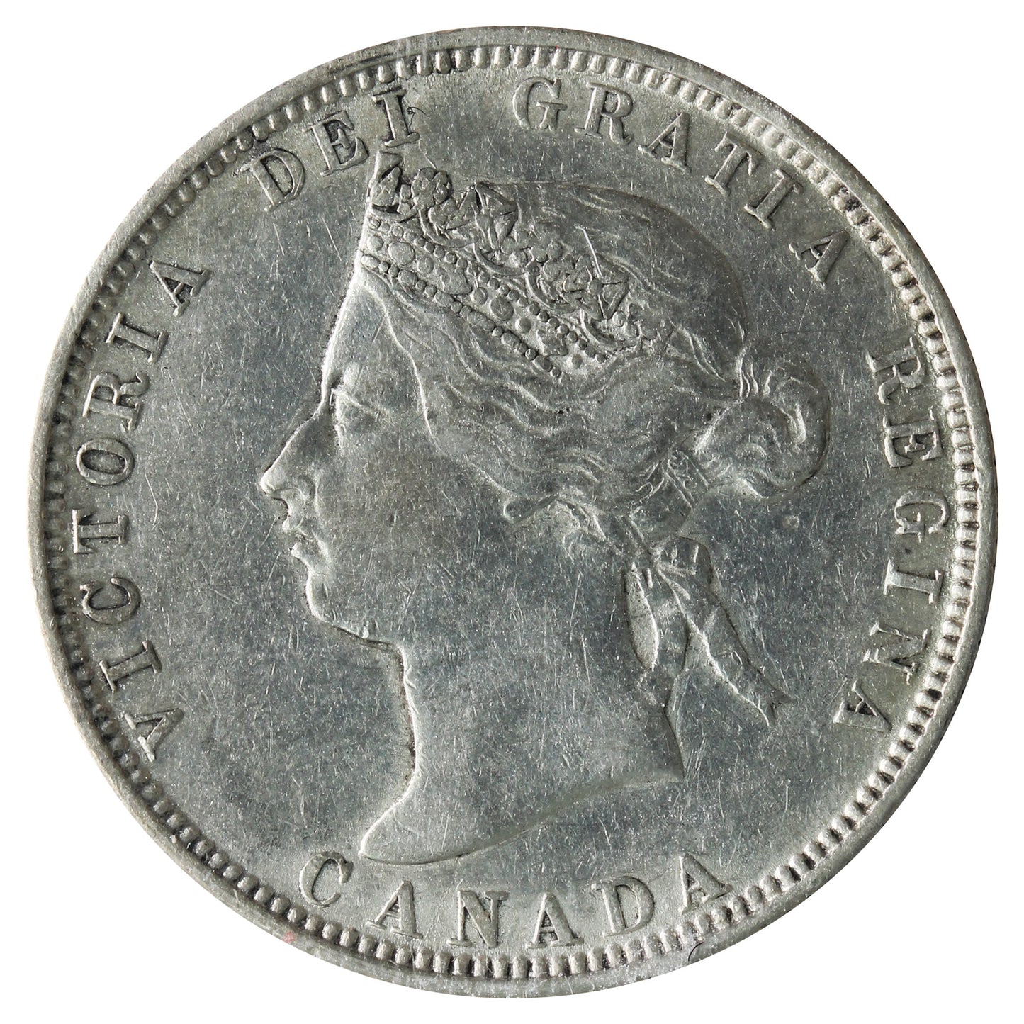 1880H Narrow 0 Canada 25-cents ICCS Certified VF30