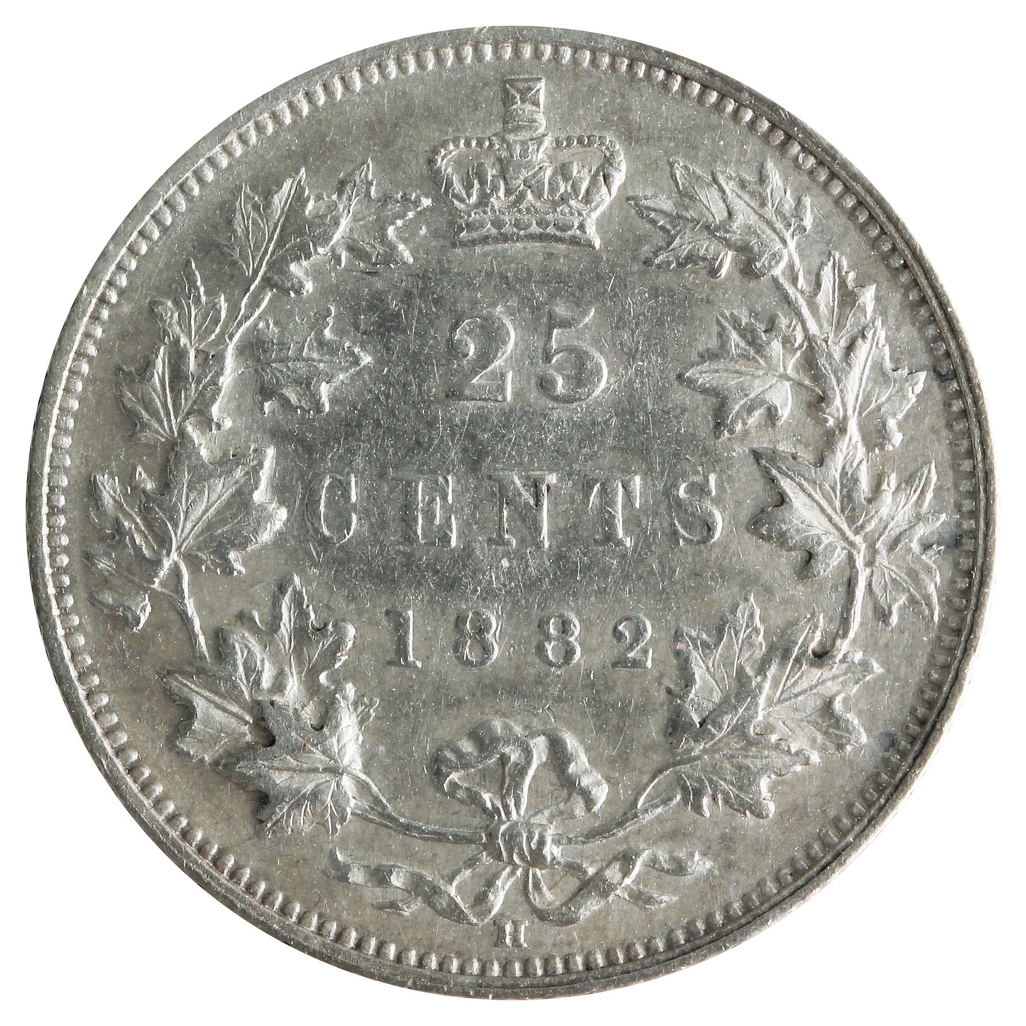 1882H Canada 25-cents ICCS Certified EF40