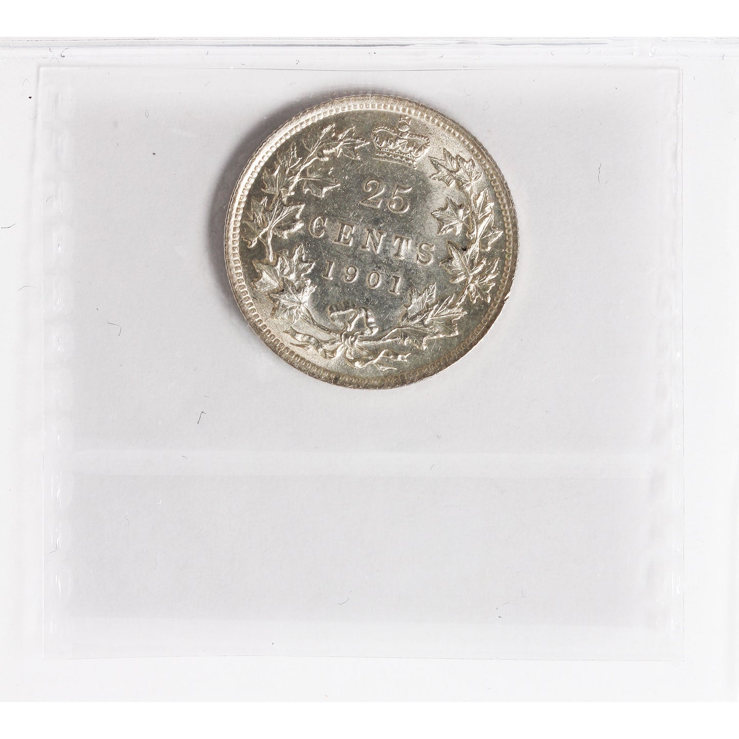 1901 Canada 25-cents ICCS Certified AU55