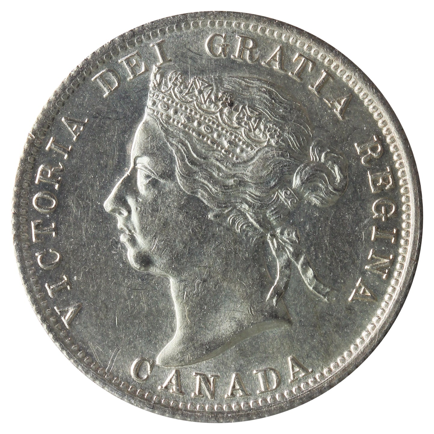 1901 Canada 25-cents ICCS Certified AU55