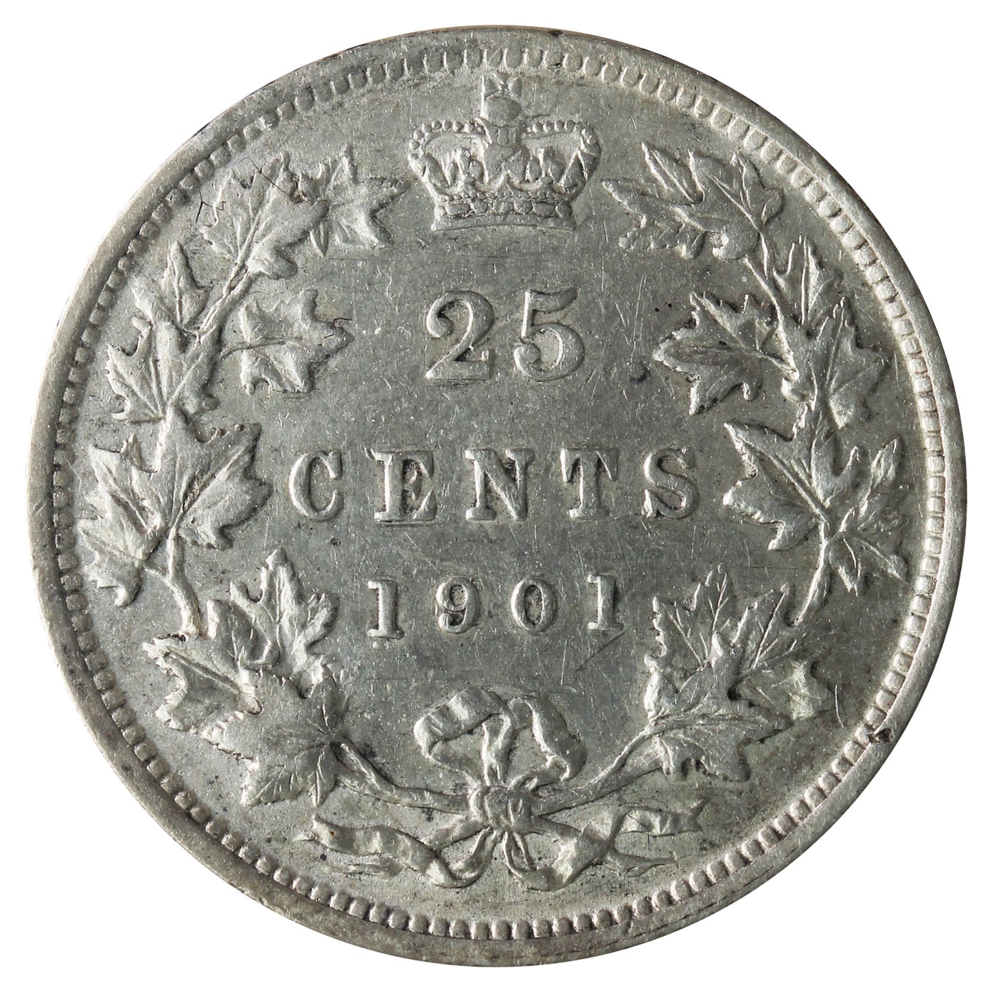 1901 Canada 25-cents ICCS Certified VF30