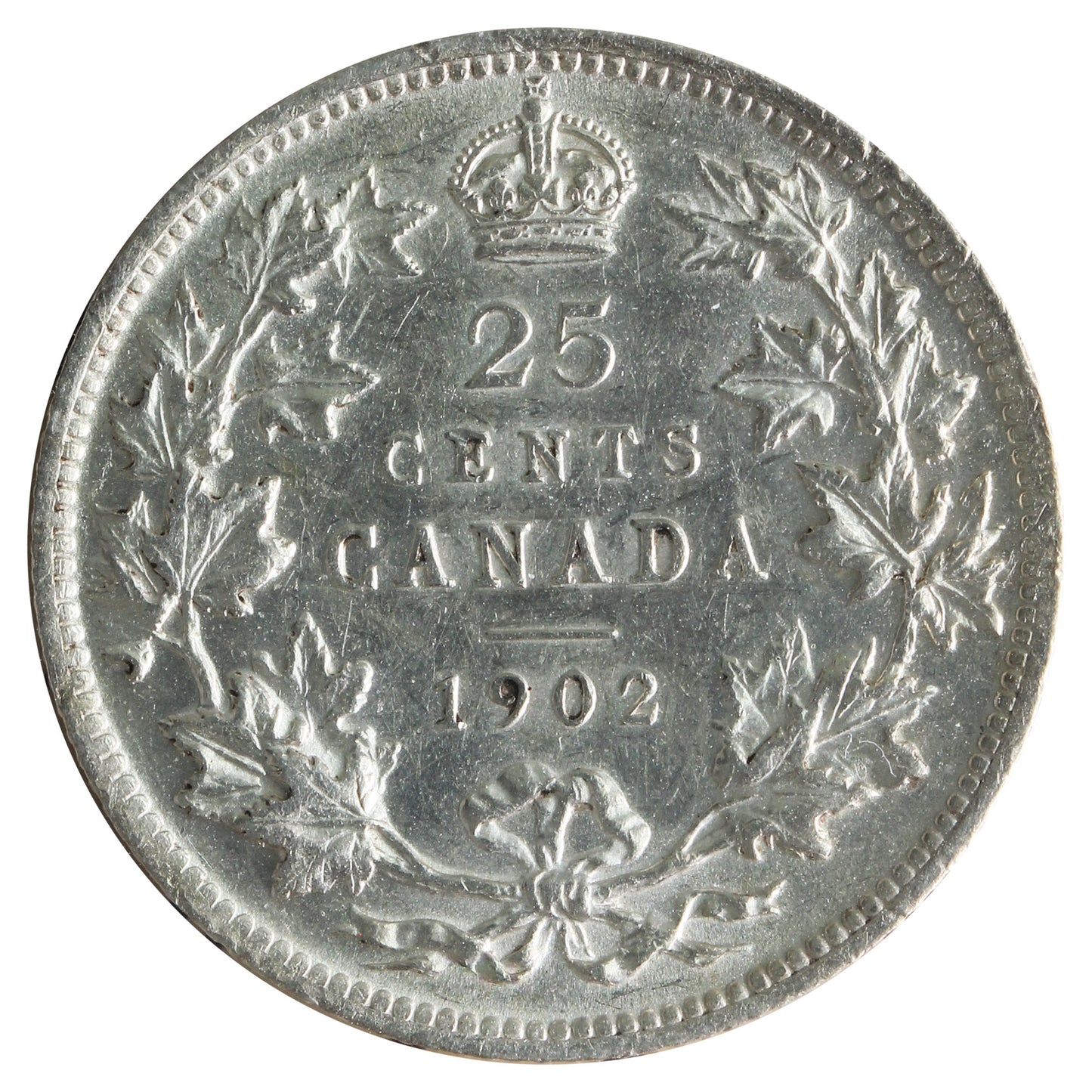 1902 Canada 25-cents ICCS Certified EF45