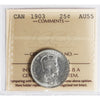 1903 Canada 25-cents ICCS Certified AU-55