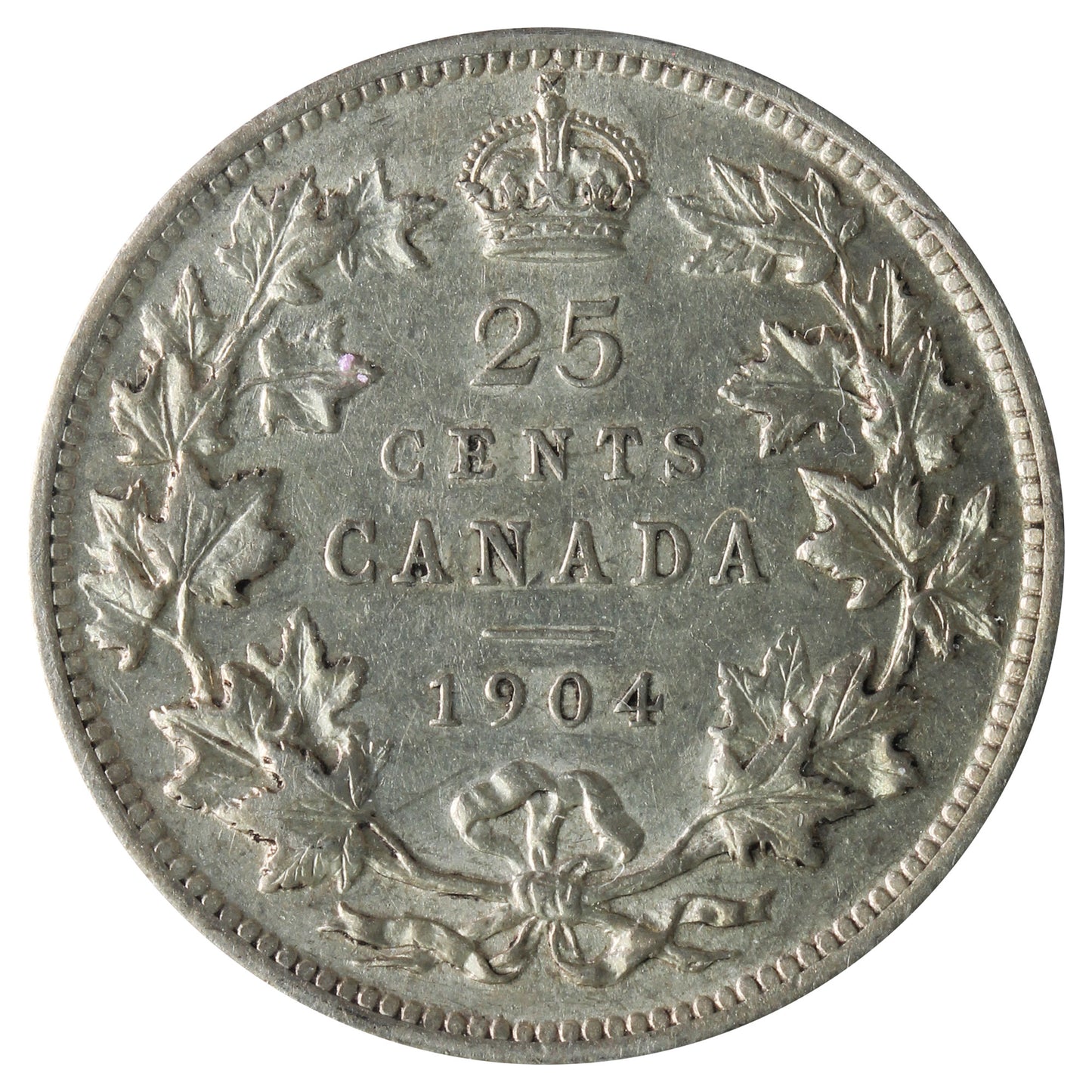 1904 Canada 25-cents ICCS Certified EF45