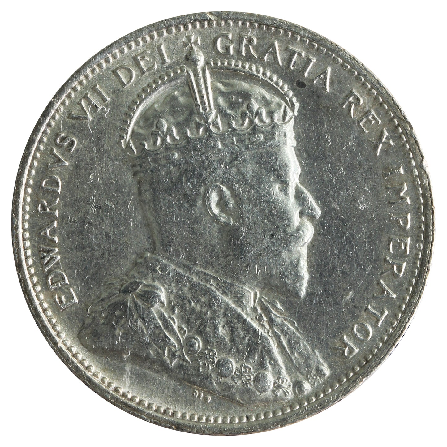 1907 Canada 25-cents ICCS Certified AU50
