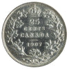 1907 Canada 25-cents ICCS Certified AU50