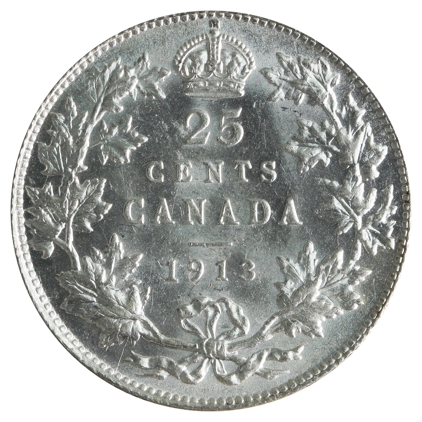 1913 Canada 25-cents ICCS Certified MS-63 (XHT 097)