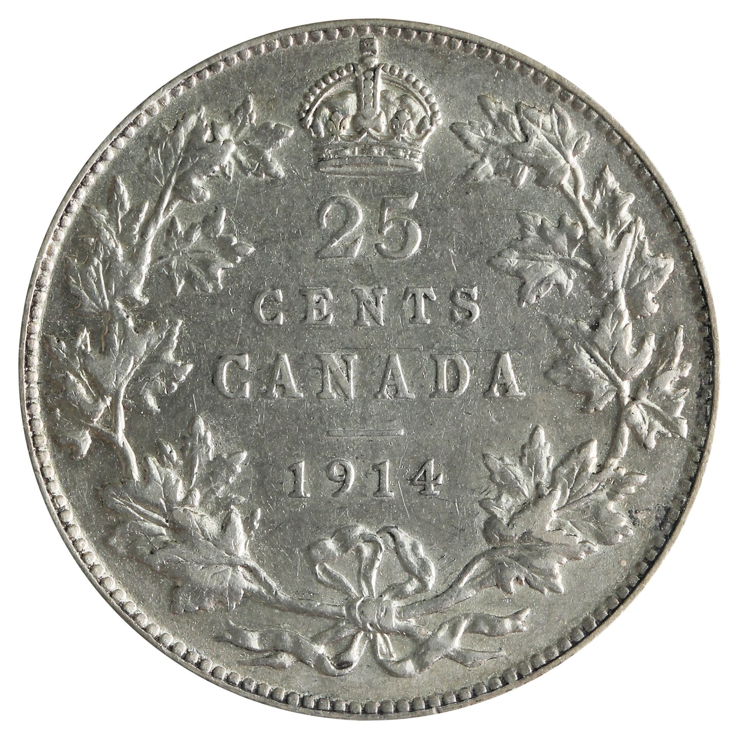 1914 Canada 25-cents ICCS Certified EF40