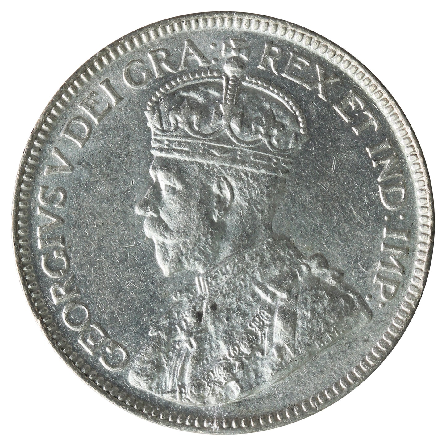 1916 Canada 25-cents ICCS Certified AU50