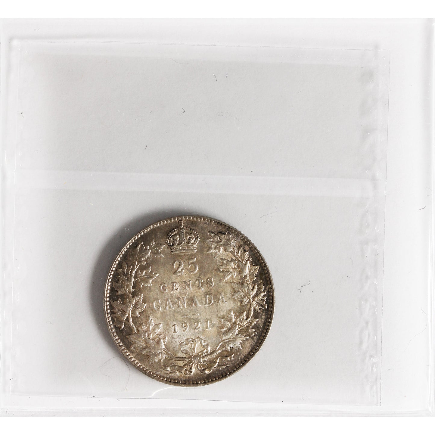 1921 Canada 25-cents ICCS Certified AU-50