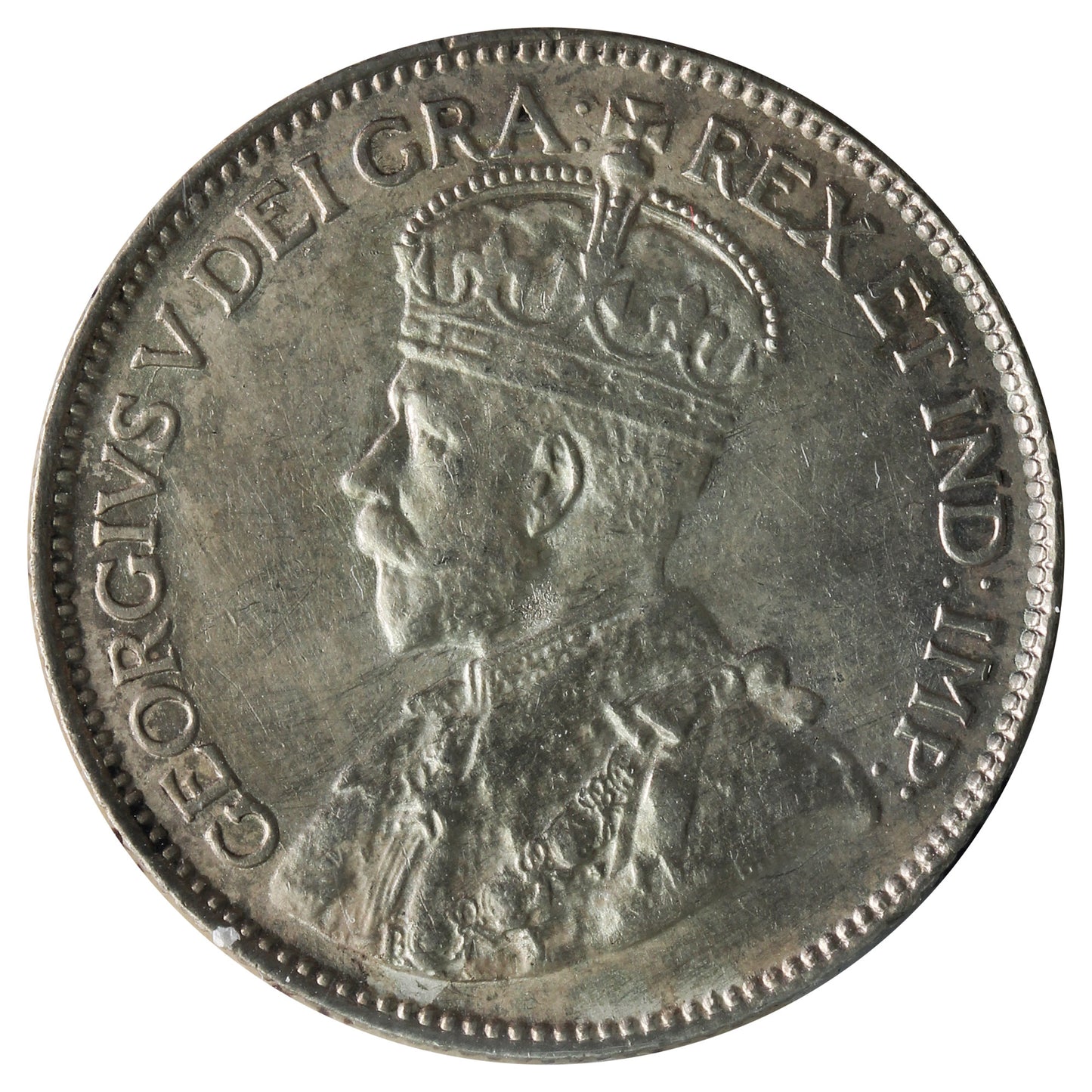 1921 Canada 25-cents ICCS Certified AU-50