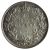 1921 Canada 25-cents ICCS Certified AU-50