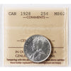 1928 Canada 25-cents ICCS Certified MS60 (XHT 103)