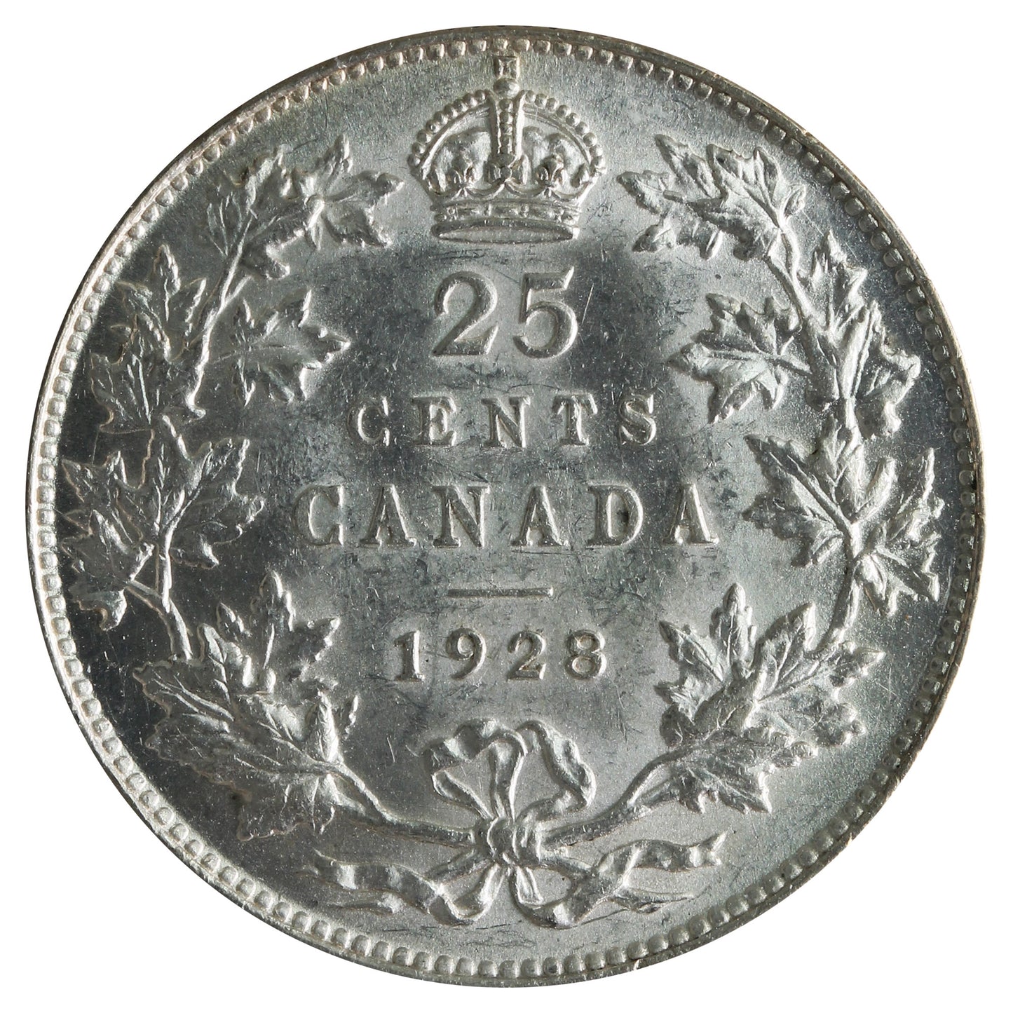 1928 Canada 25-cents ICCS Certified MS60 (XHT 103)