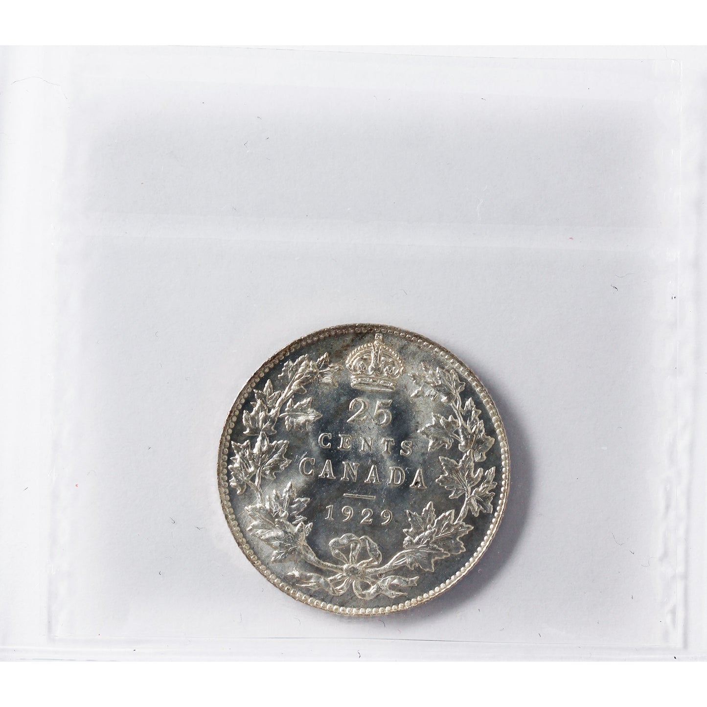 1929 Canada 25-cents ICCS Certified MS64 (XVR 186)