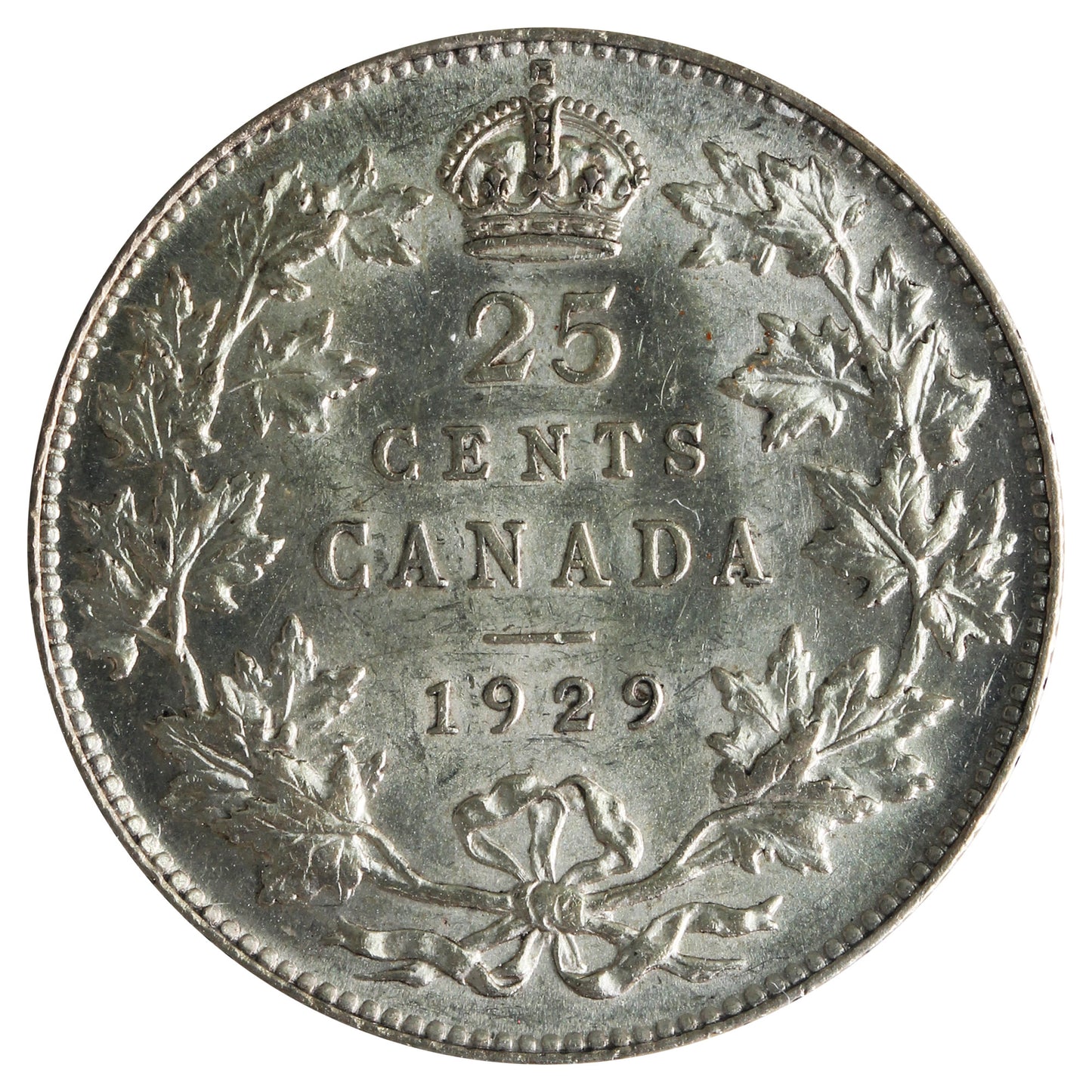 1929 Canada 25-cents ICCS Certified MS60