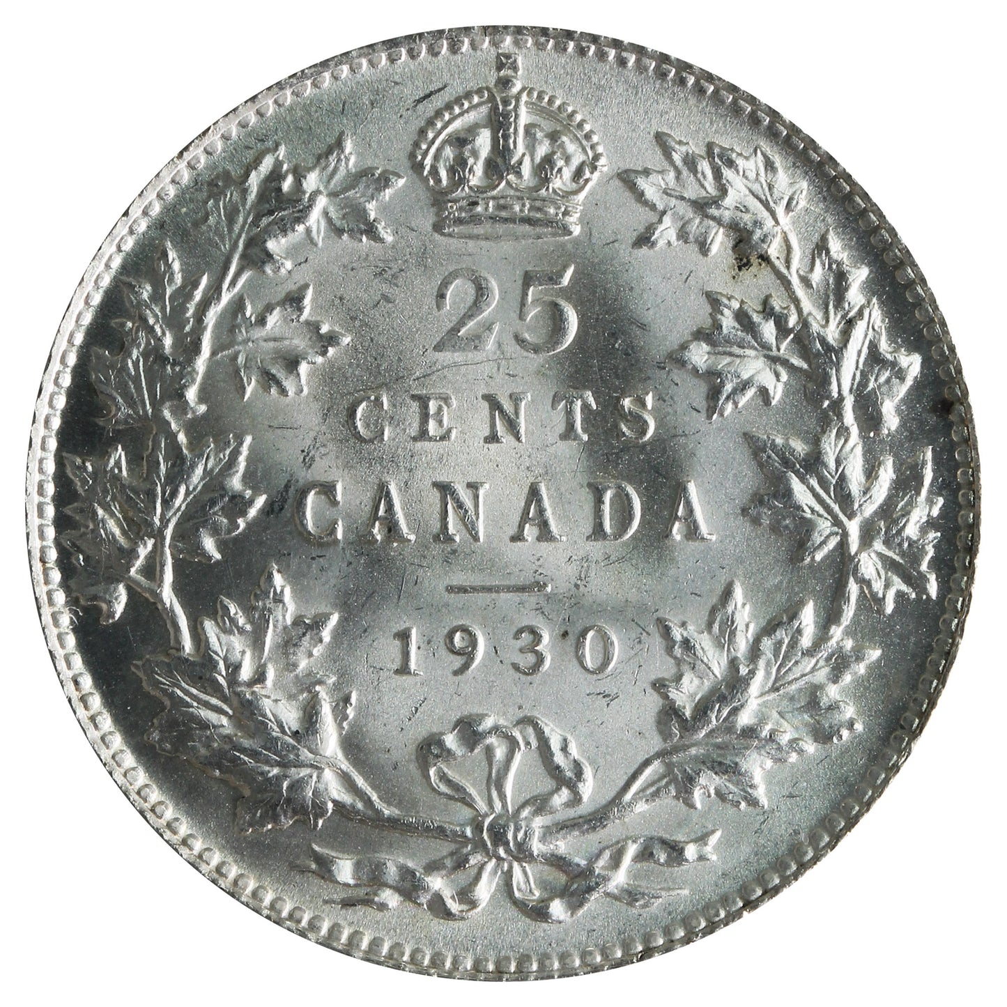 1930 Canada 25-cents ICCS Certified MS64 (XVR 189)