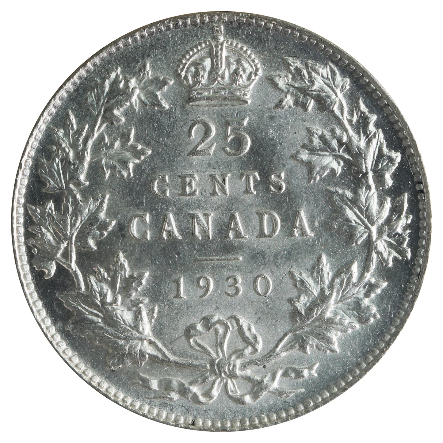 1930 Canada 25-cents ICCS Certified MS63 (XVR 188)