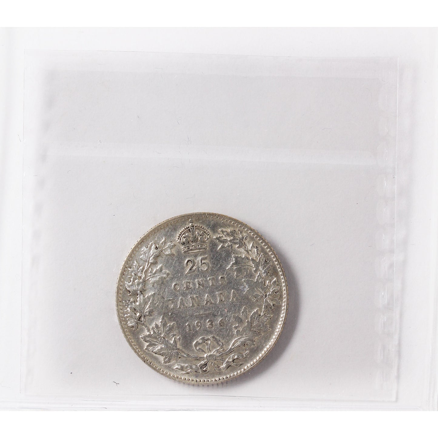 1936 Bar Canada 25-cents ICCS Certified VF20