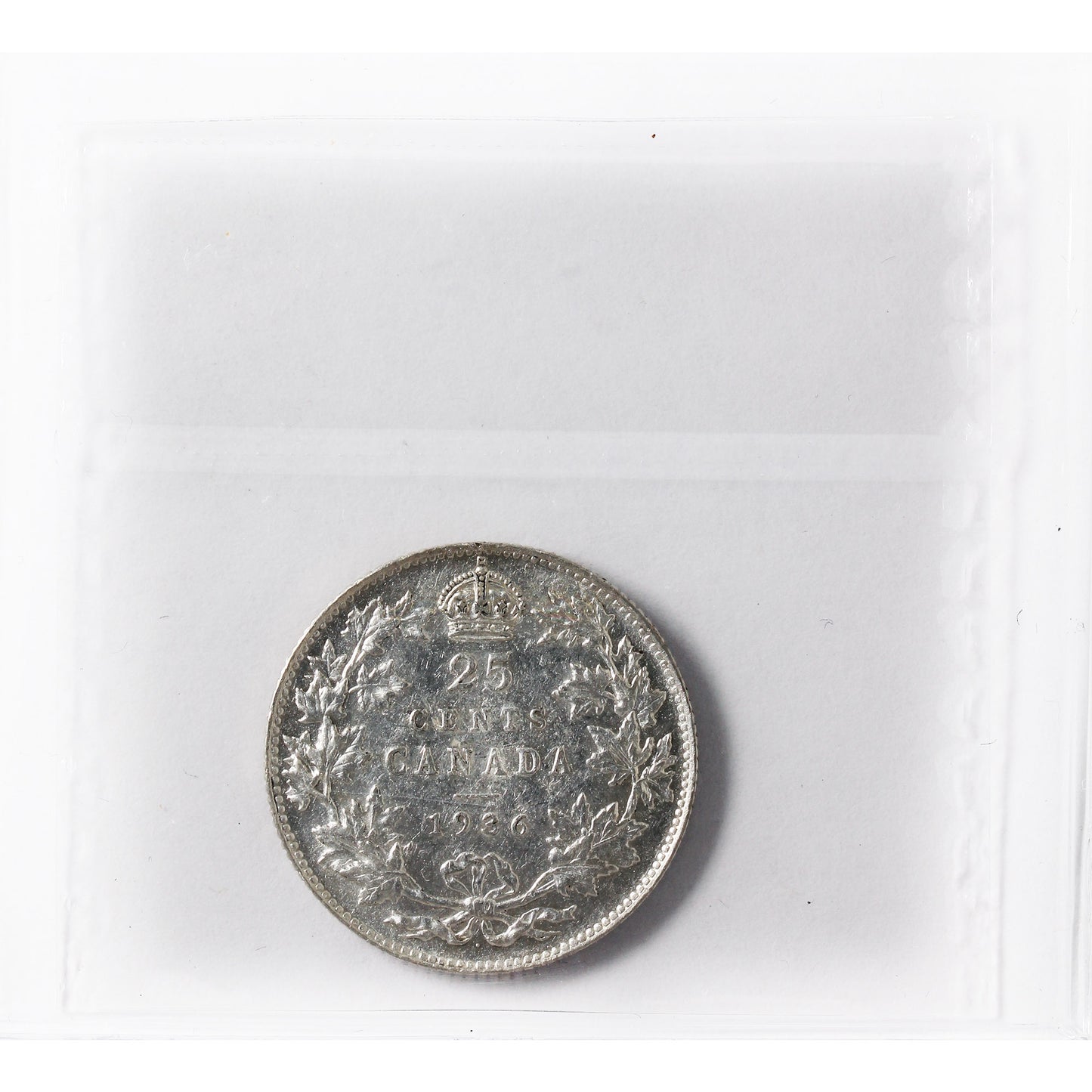 1936 Dot Canada 25-cents ICCS Certified VF30