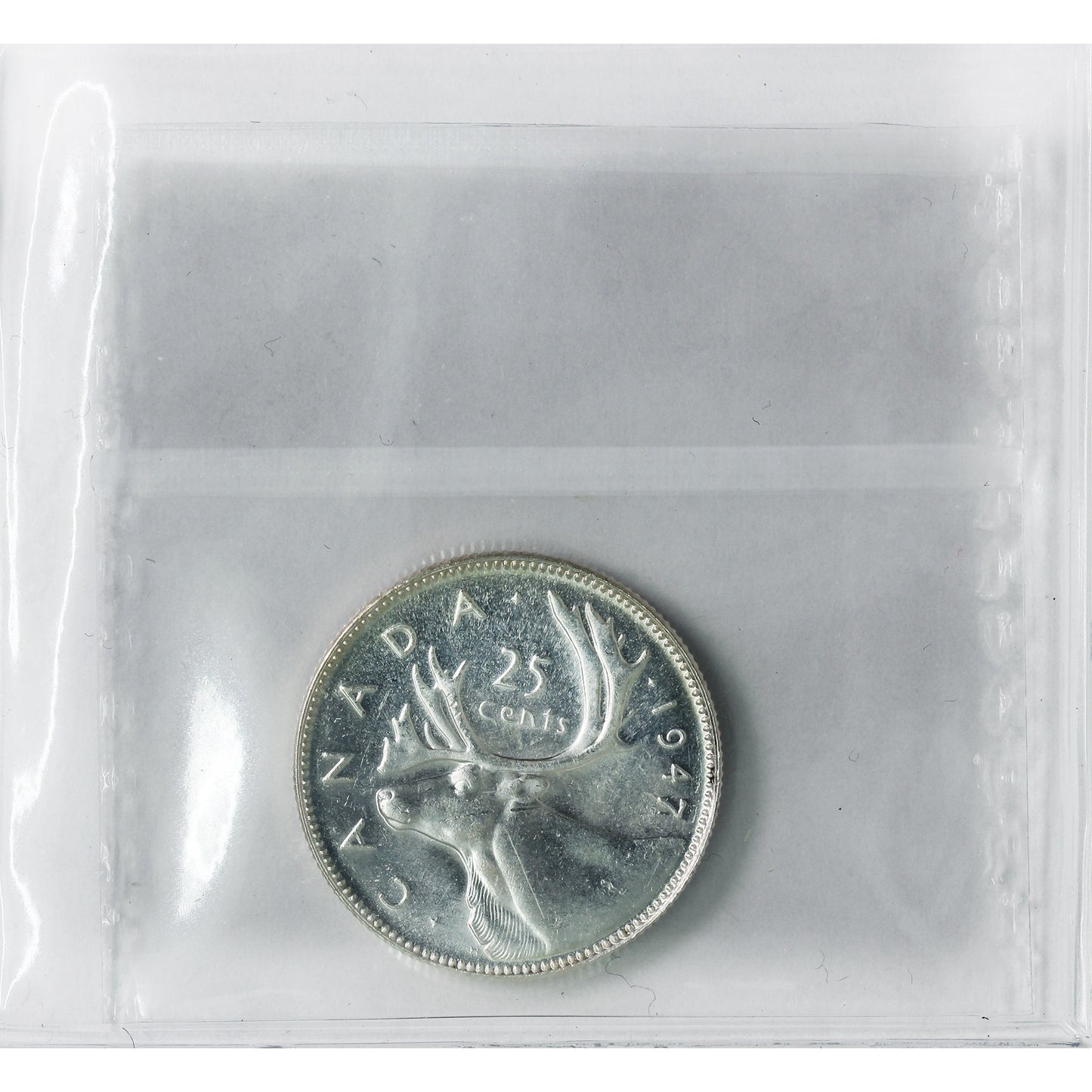 1947 Dot Canada 25-cents ICCS Certified MS63 (XHT 108)