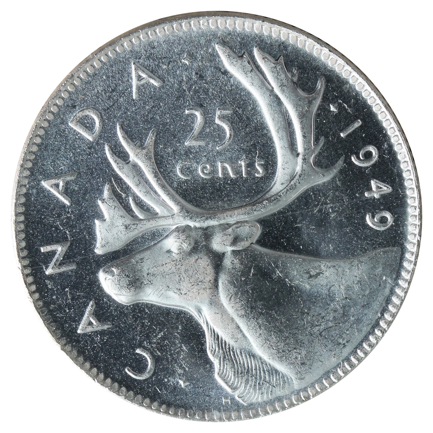 1949 Canada 25-cents ICCS Certified MS65 (XVR 222)
