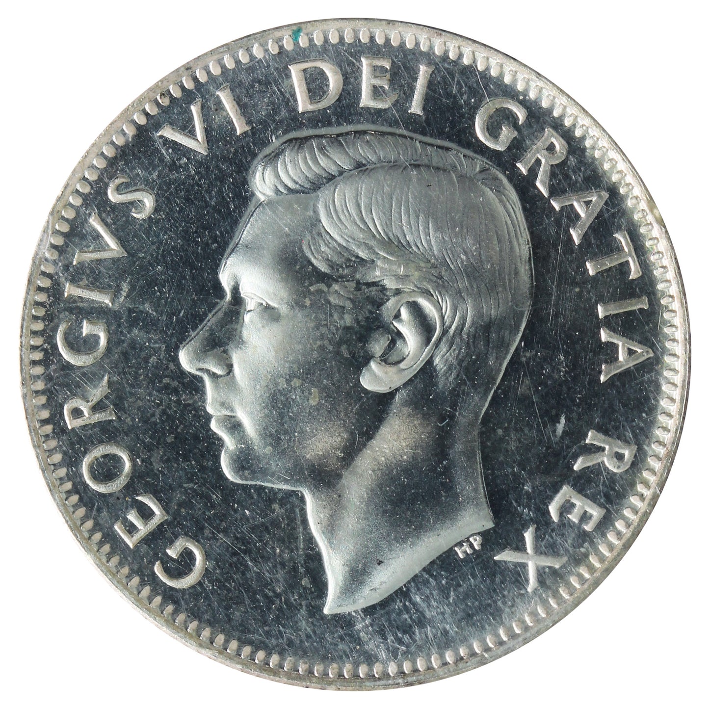 1951 Low Relief Canada 25-cents ICCS Certified PL65