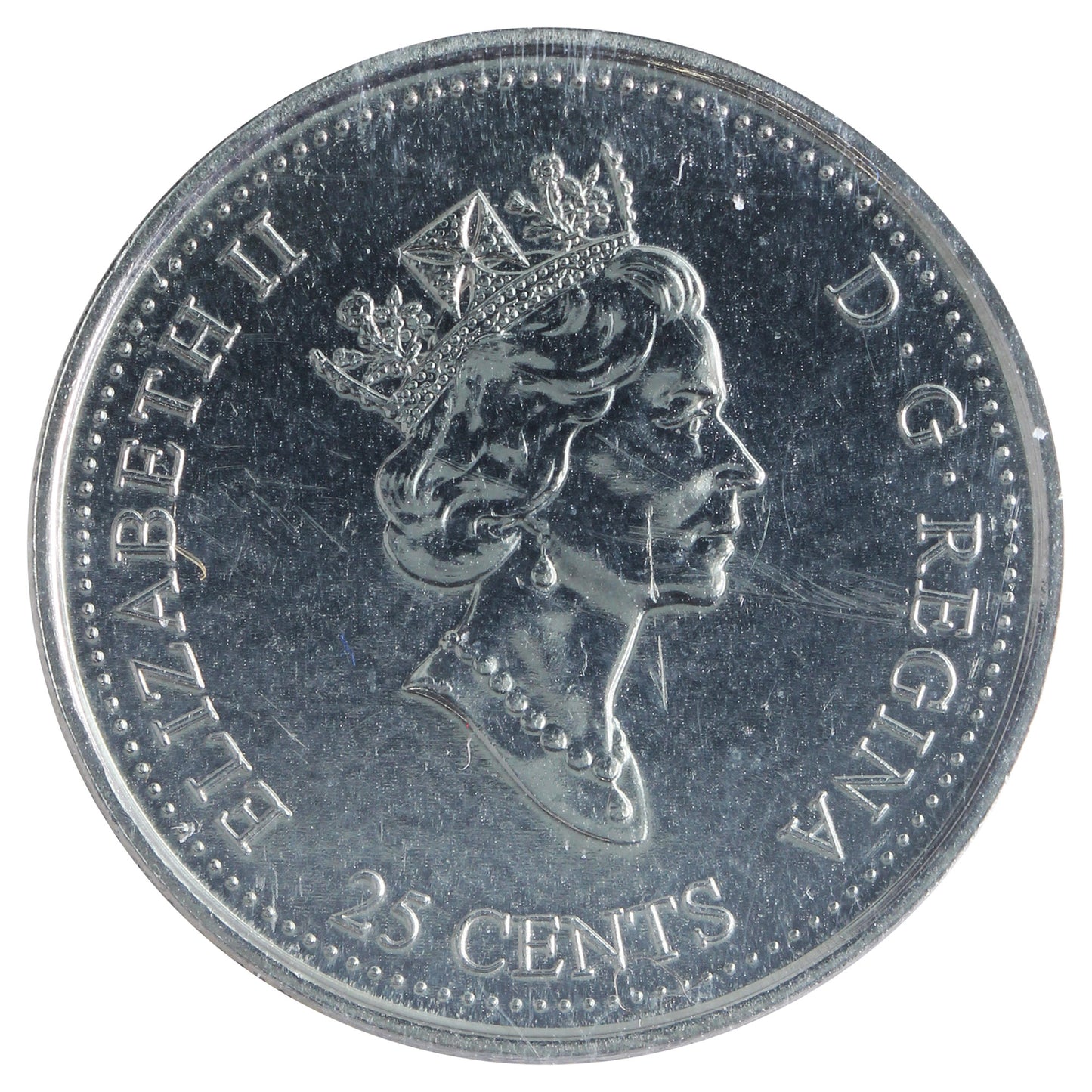 2000 Millennium Mule Canada 25-cents ICCS Certified MS60