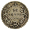 1886 6/3 Obv. 5 LBE Canada 25-cents F-VF (F15) $