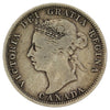 1886 6/3 Obv. 5 LBE Canada 25-cents F-VF (F15) $