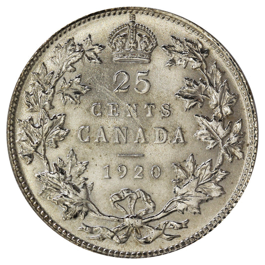 1920 Canada 25-cents Brilliant Uncirculated (MS-63) $