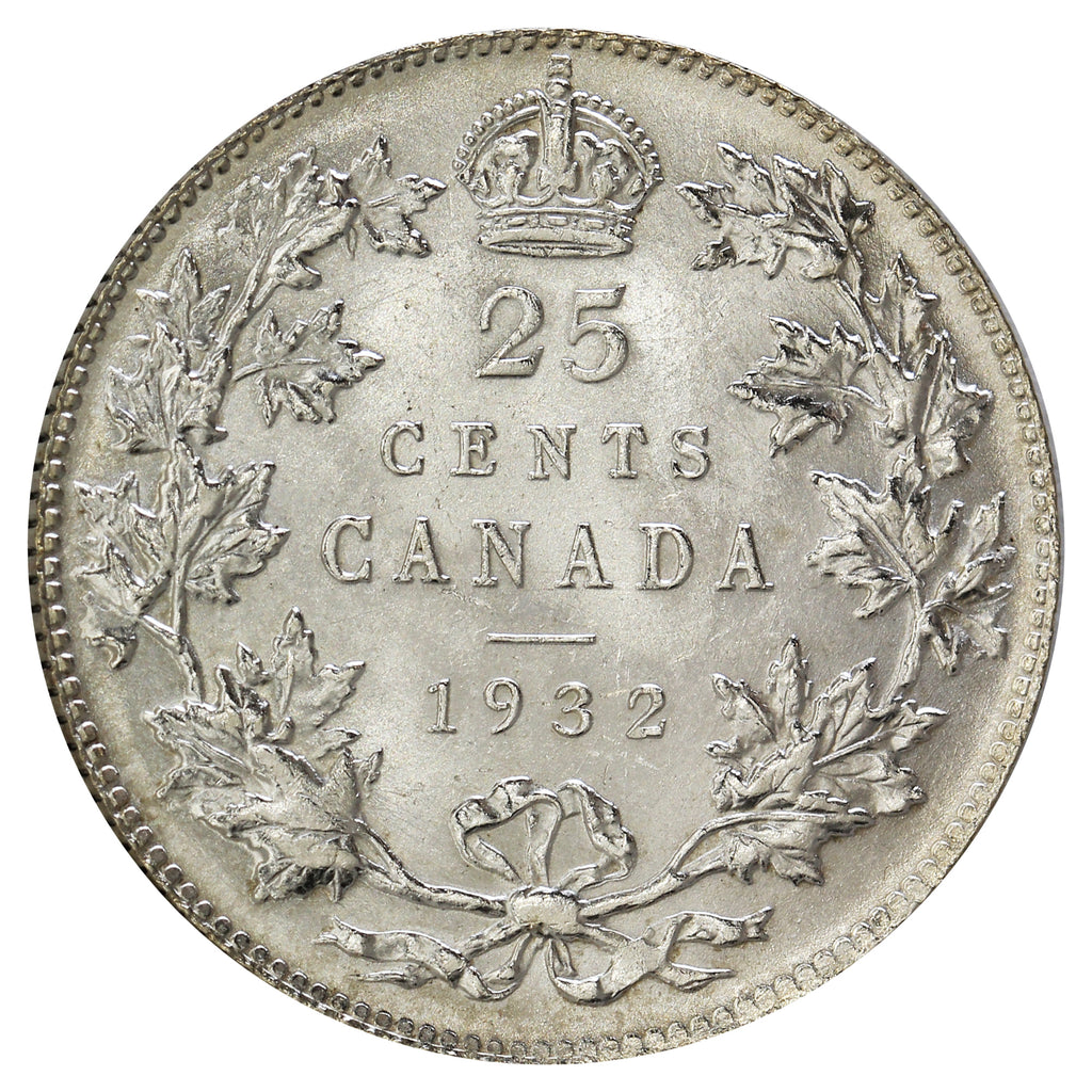 1932 Canada 25-cents Brilliant Uncirculated (MS63) $