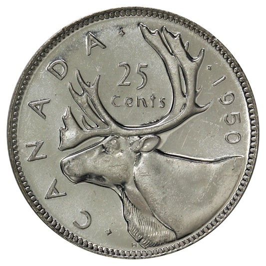1950 Canada 25-cents Brilliant Uncirculated (MS63) Cameo