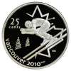2007 Alpine Skiing Canada 25-cents Silver Proof