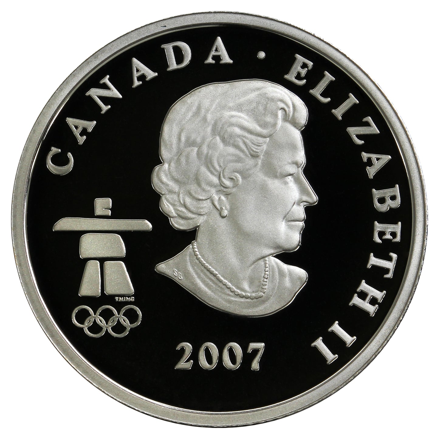 2007 Alpine Skiing Canada 25-cents Silver Proof