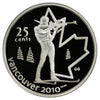 2007 Biathlon Canada 25-cents Silver Proof