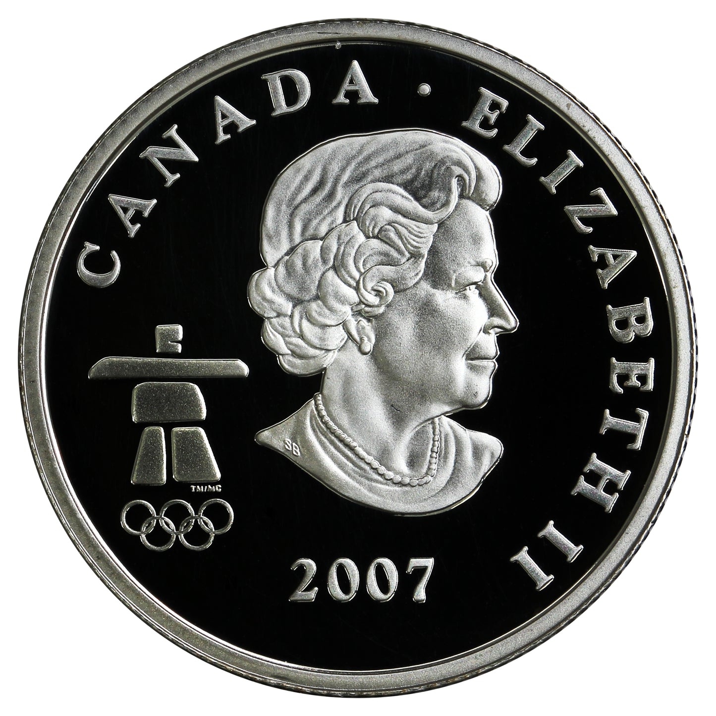 2007 Biathlon Canada 25-cents Silver Proof
